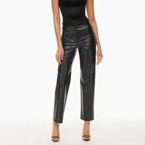 NWT WILFRED | Aritzia The Melina Pant Vegan Leather Python Snake Print | Sz. 6